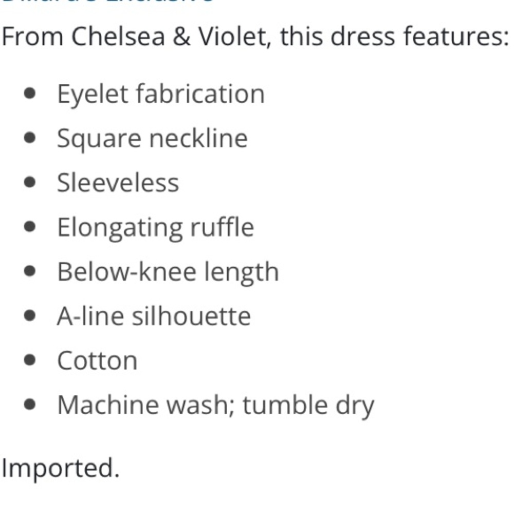 Chelsea & Violet white asymmetric eyelet dress. Size 4T - Picture 14 of 16